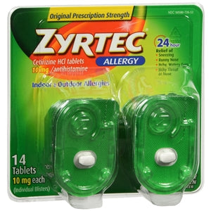 Zyrtec 24 HR Allergy Relief, 14 Count