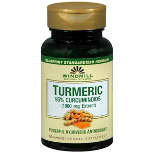 Turmeric Curcumin 1000 mg Ayurvedic Antioxidant 60 Capsules