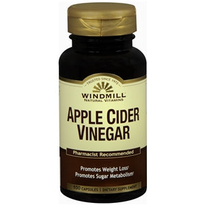 Apple Cider Vinegar Supplement for Digestive Health by Windmill 100 Capsules