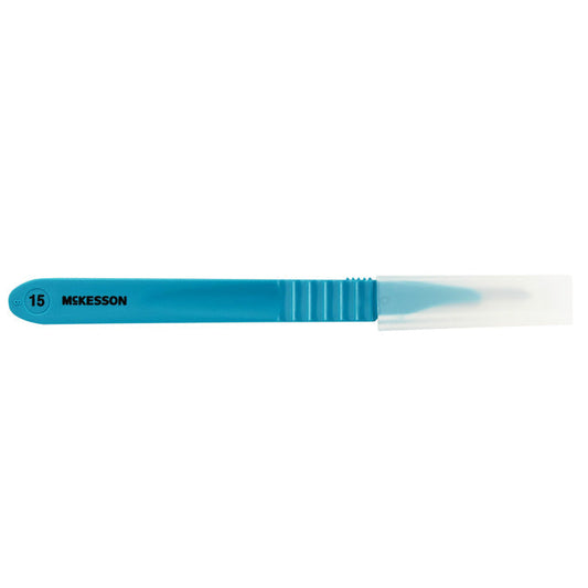 Surgical Scalpel Stainless Steel Blade with Plastic Classic Grip Handle, Sterile 10/Box