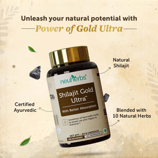 Shilajit Gold Ultra Capsules to Boost Men's Performance