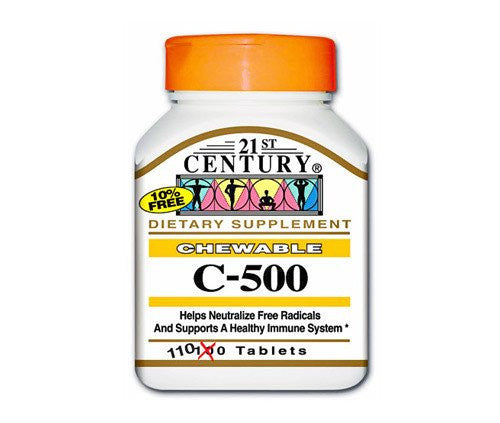 Vitamin C 500mg Chewable Tablets by 21st Century 110 Count