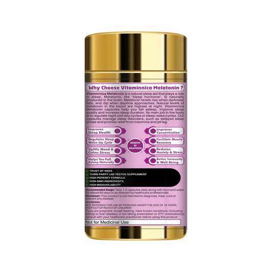 Vitaminnica Vita Nap- Melatonin 5mg Natural Sleep Support & Stress Relief