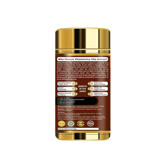 Vitaminnica Vita Ashwa- Ashwagandha 500mg- Rejuvenates your Body