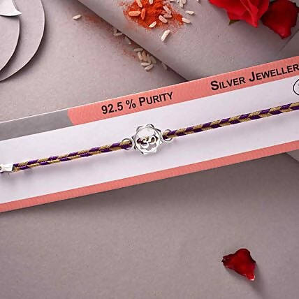 Auspicious Om 925 Sterling Silver Rakhi