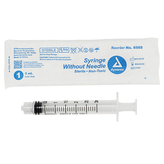 Syringe without Needle, Luer Lock Style Syringe