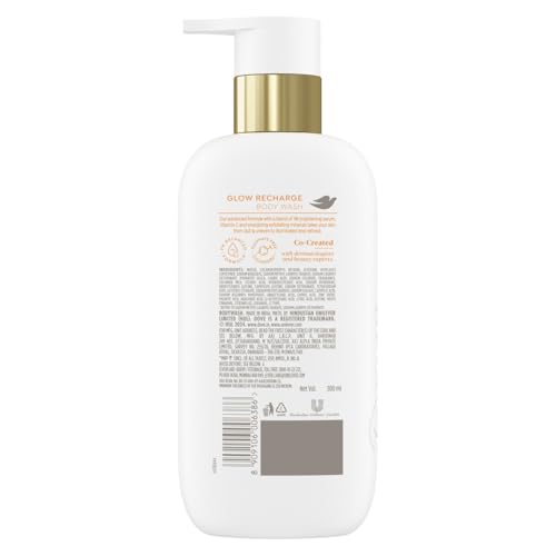 Dove Glow Recharge Serum Body Wash | 3% Brightening Serum + Vit C | Energizes & Illuminates skin | Paraben & SLS free | 300 ml