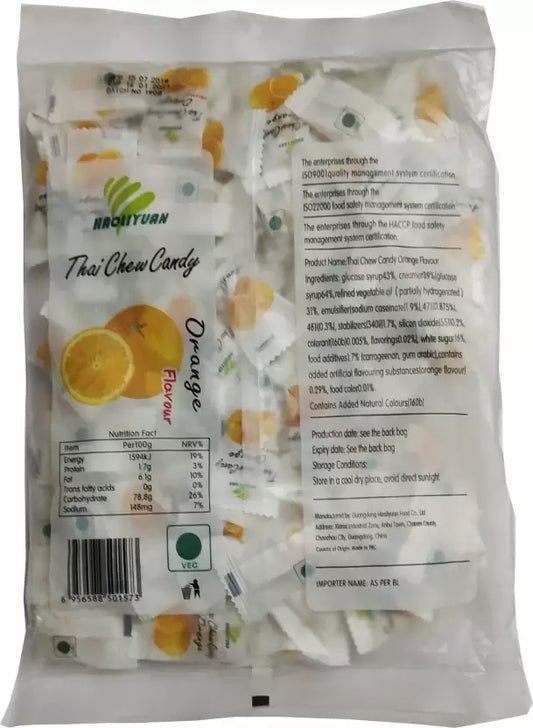 Haoliyuan Thai CHEW Candy Orange 100pcs (Imported) Orange Candy (350 g)