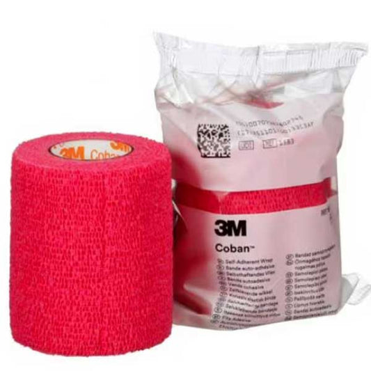 3M Coban Red Color Self Adherent Adhesive Wrap Bandage 1583R