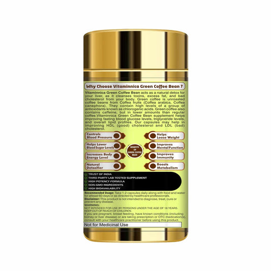 Vitaminnica Green Coffee Bean - Boosts Metabolism and Weight Loss
