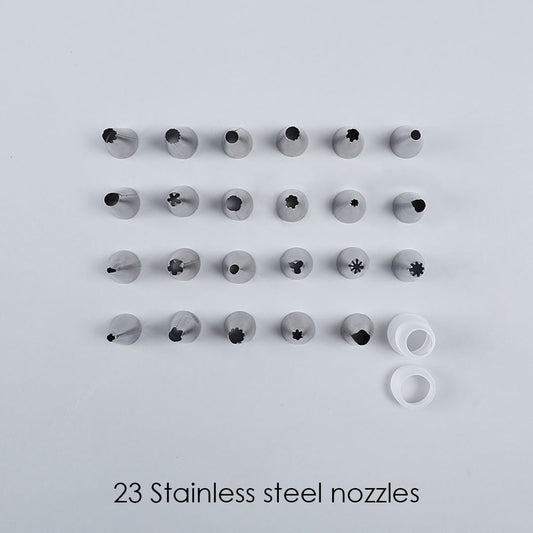 Ambrosia Stainless Steel Cake Decorator Nozzle- 24Pc