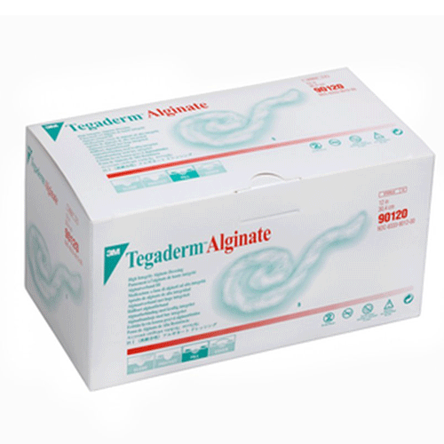 Tegaderm Alginate Dressing, High Intensity, 4"x4" & Rope
