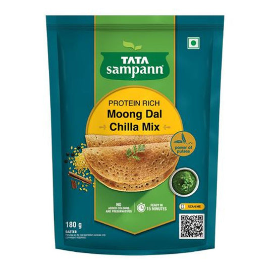 Tata Sampann Protein Rich Moong Dal Chilla Mix - Instant Ready To Cook, 180 g