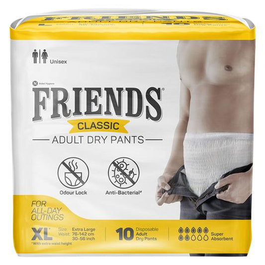 Friends Adult Diaper Pants Classic, Extra Large, 10 pcs