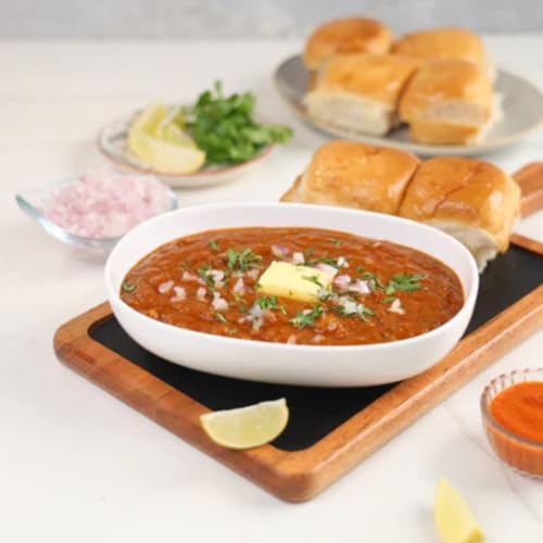 Happikery Instant Ready to Cook Pav Bhaji Gravy | Pav Bhaji Masala Curry Paste | Just Add Aloo (Potato) | Ready in 3 Mins | (Veg Mix, Upto 5-7 Servings) | Made with Ghee | No Preservatives | 1Kg