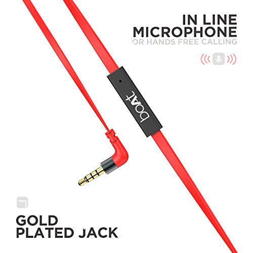 boAt Bassheads 225 Wired in Ear Earphone with Mic (Red)