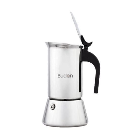 Budan Induction Moka Pot 6 Cup Stainless Steel Espresso Maker, stovetop coffee maker