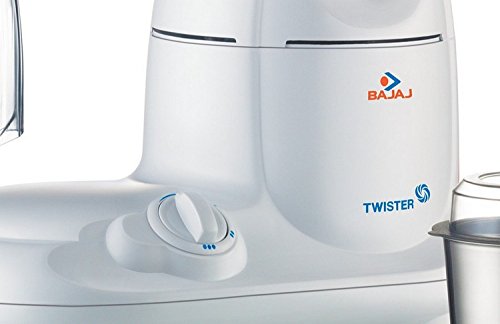 Bajaj Twister Mixer Grinder, 750W, 3 Jars (White) (Indian Plug)