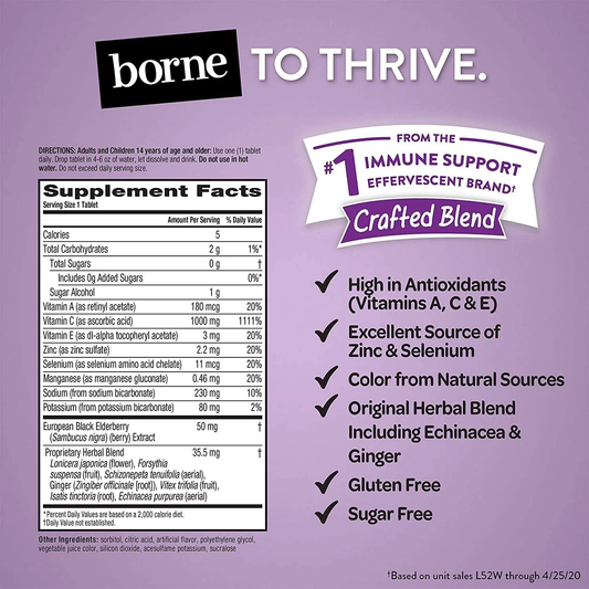 Airborne Elderberry Immune Support Effervescent Tablets, 20 count