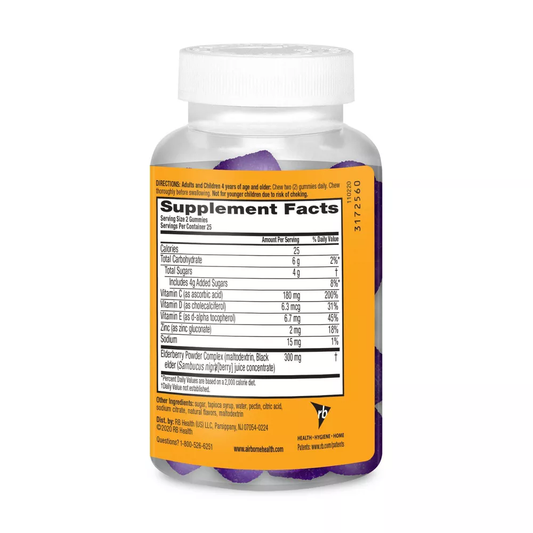 Airborne Elderberry Immune Support Gummies 50 ct