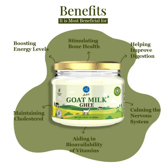 Aadvik A2 Goat Milk Ghee with Ayurvedic Benefits | 100% Pure & Natural Goat Milk Ghee | From Grass Fed Goat A2 Milk