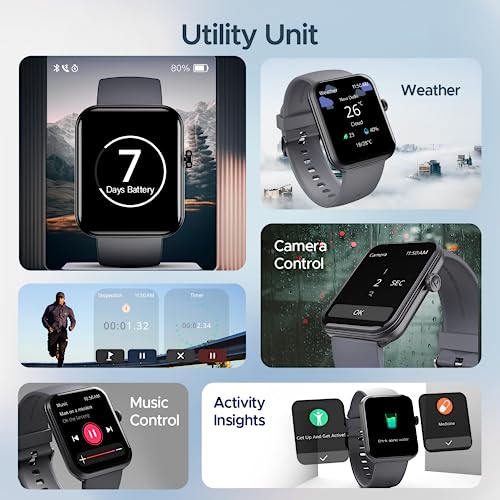boAt Xtend Plus Smart Watch with 1.78" AMOLED Display, Coins, Advanced BT Calling, 100+ Sports Mode, Always On Display, HR & SP02 Monitoring & Stress Monitoring(Gunmetal Grey)