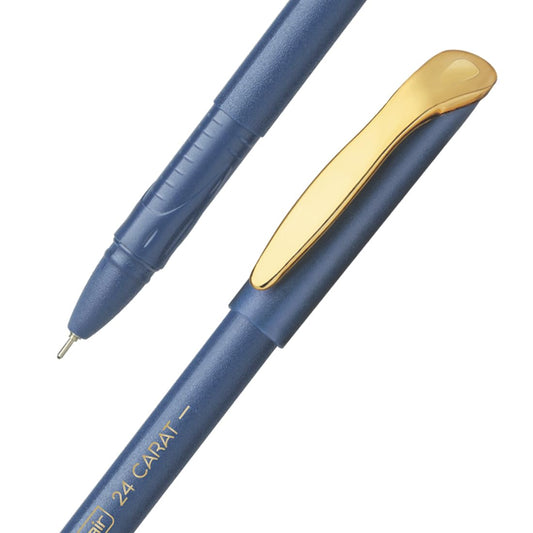 FLAIR 24 Carat Ball Pen Tumbler Set | Smooth Ink Flow System | Elegent Looks With Smudge Free Writing Experience | Blue Ink, Pack of 50 Pens