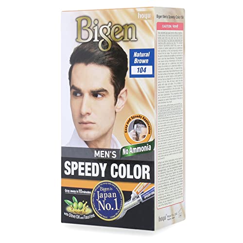 Bigen Bigen Men's Speedy Hair Color Natural Brown 40gm+40gm -104, 80g, (Model: 104.0)