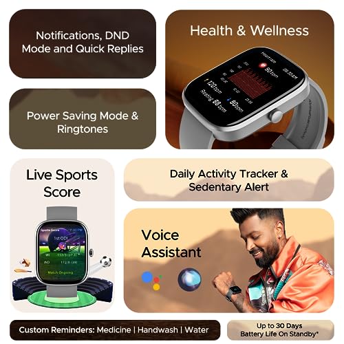 boAt Ultima Chronos Smart Watch with 1.96" AMOLED Display,Advanced BT Calling,Coins,DIY Watch Face Studio,Female Wellness,HR&SPO2 Monitoring,Energy&Sleep Score,IP67(Cool Grey)