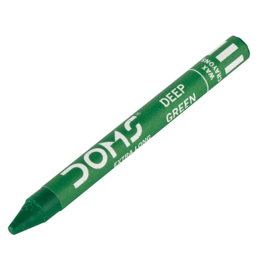 Doms 12+1 Shades Extra Long Coloured Wax Crayons for School Nursery Home (10 Pack)