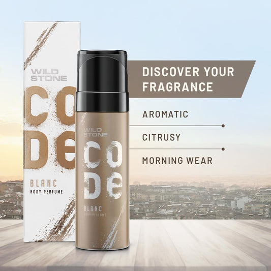 4x Wild Stone CODE Blanc Body Perfume for Men, 150 Ml - Pack of 4