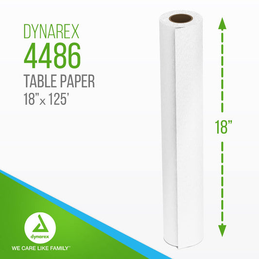 Exam Table Paper, Crepe Style, White, 12/Rolls