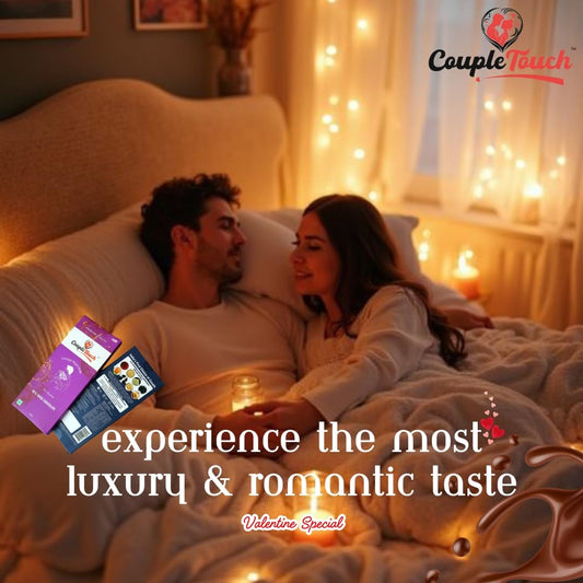 Couple Touch Luxury 45% Dark Chocolate for Uplifting Mood For Women | Romance Intimacy Bedroom Chocolate Bars | Gift For Anniversary Birthday Honeymoon Marriage Boys & Girls Friend Valentines | Vegetarian & Gluten-Free Delight