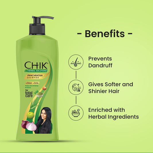 Chik Panchratan Herbal Solution Total Hair Care Shampoo, 1L (1000ml)