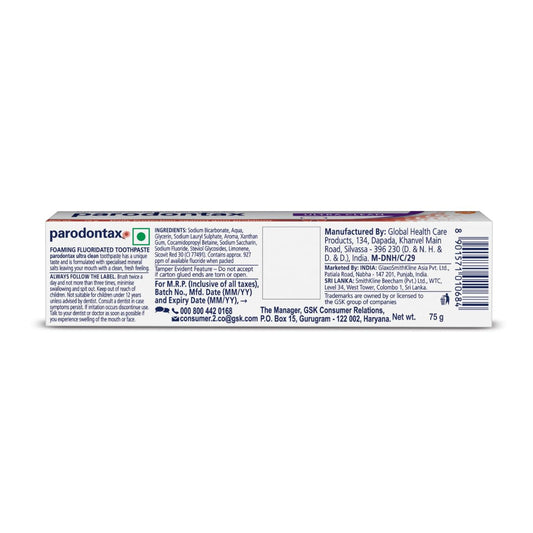 4x Parodontax Ultra Clean - 75g each (Pack of 4)