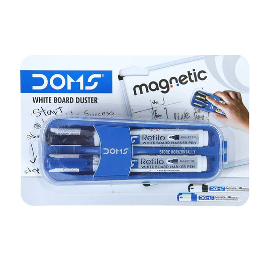 Doms Magnetic Whiteboard Duster With 2 Whiteboard Marker