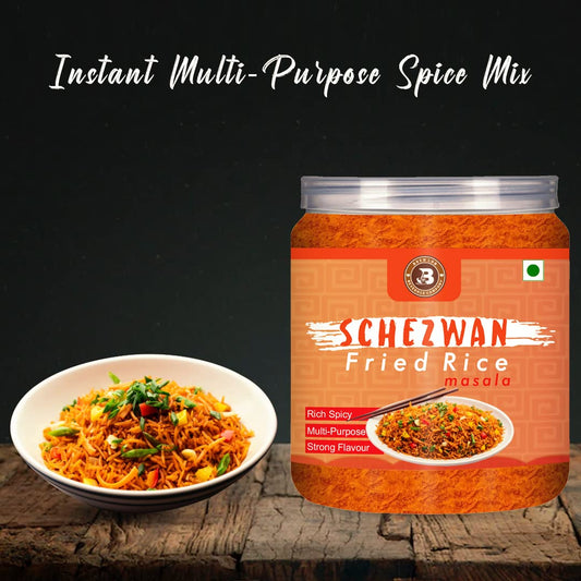 Brew Lab Schezwan Fried Rice Masala | Ready to Use | No MSG | Authentic Taste (500GM)