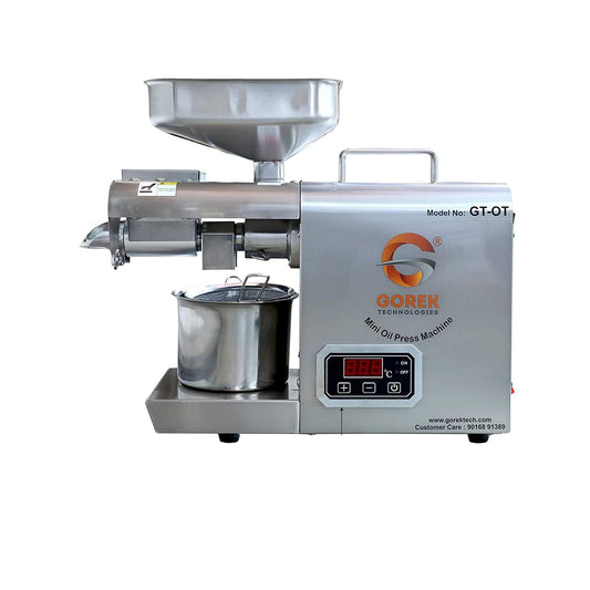 Gorek Technologies Gt-Ot 600 Watts Oil Press/Maker Machine With Simplified Digital Temperature Controller, Silver