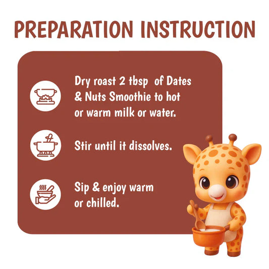 Junior's Nutrition Dates And Nuts Smoothie For Young Kids (18+ Months) | 500 gms