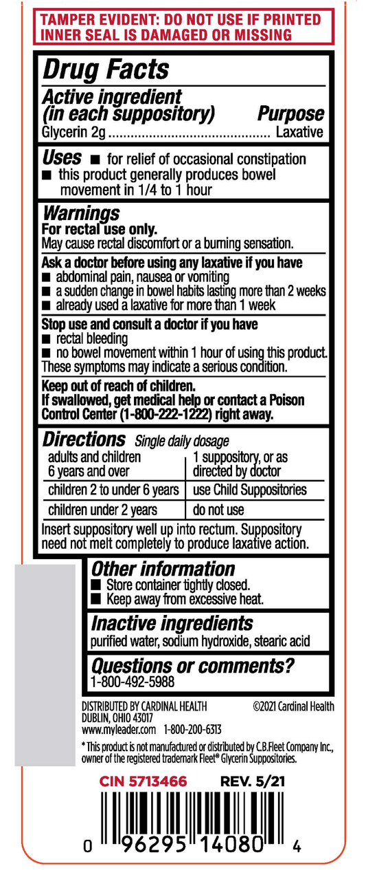 Leader Adult Glycerin Suppository 25 ct