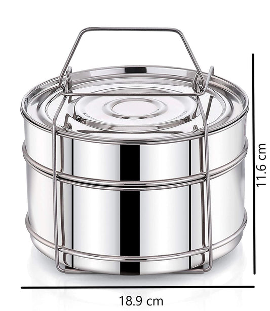 Expresso Stainless Steel Cooker Separator Set for Prestige Outer Lid Cooker (5 Ltrs)