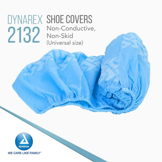 Shoe Covers, Disposable Non-Skid, Universal Size, Blue Color (150/Pair)