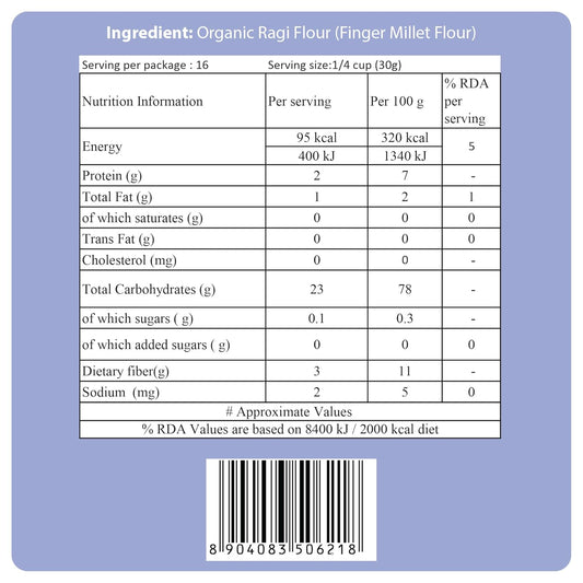 24 Mantra Organic Ragi Flour, 500g
