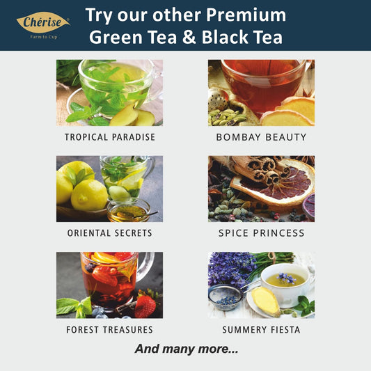Cherise Specialiteas Assam Hills Cinnamon Black Pepper Cloves Ginger Herbal Black Tea (2 g x 25 Pyramid Tea Bags)