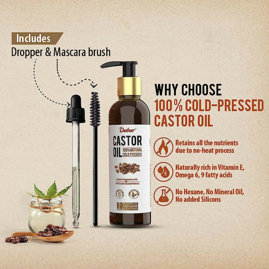 Dabur Castor Oil 100% Natural Cold Pressed