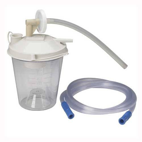 Suction Canister 800cc Kit with Sealed Lid, Hydrophobic Filter and 10" Tubing