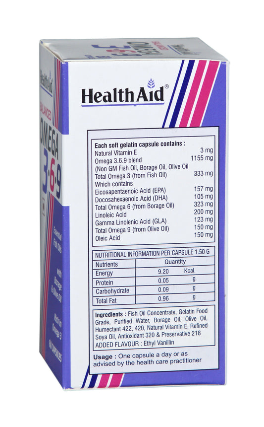 HealthAid Balanced Omega 3.6.9 Capsules