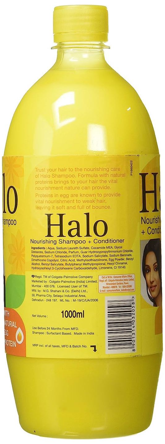Halo Shampoo with Natural Egg Protein - 1 L (1000ml)