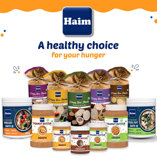 HAIM Organic Crispy Rice Thick Wholegrain Brown Rice with Multigrain (Jowar, Bajra & Ragi) (Vegan, All Natural, Gluten Free), 110 g