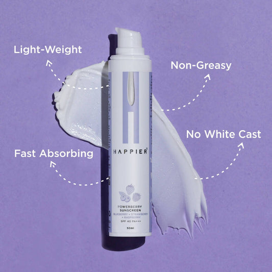 Happier Powerberry Sunscreen SPF 40 PA+++